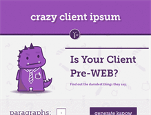 Tablet Screenshot of crazyclientipsum.com